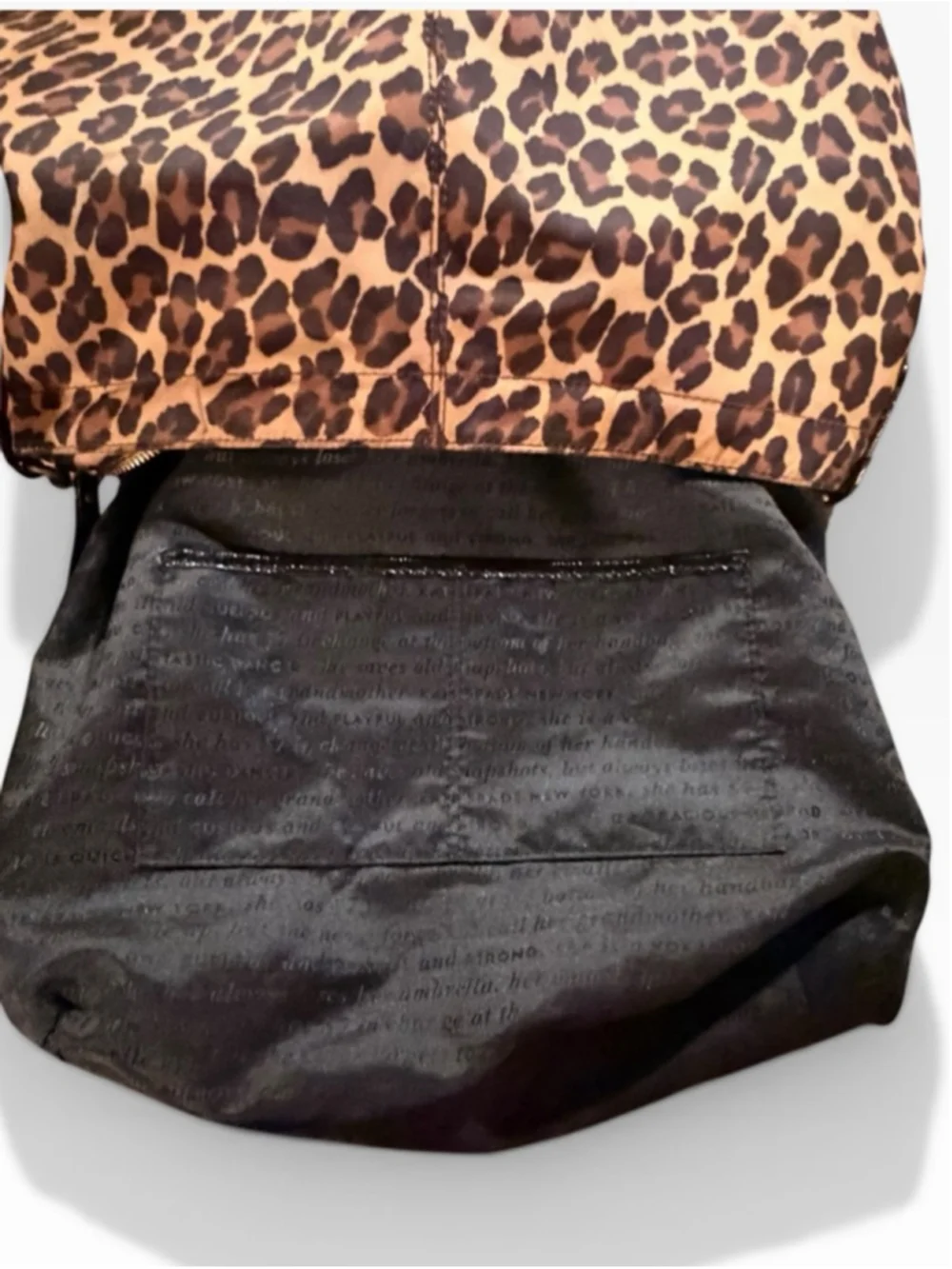 Kate Spade New York Leopard Print Nylon Hobo Bag